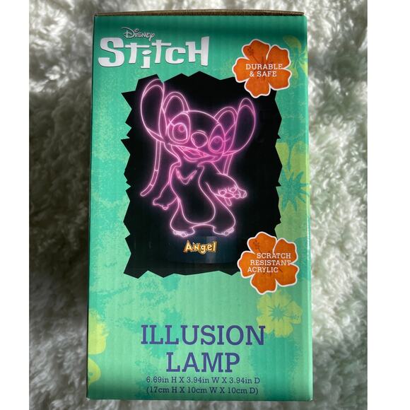 Disney Stitch Angel Illusion Lamp NEW LED 3D Night Light Acrylic For Any Room - Picture 3 of 7